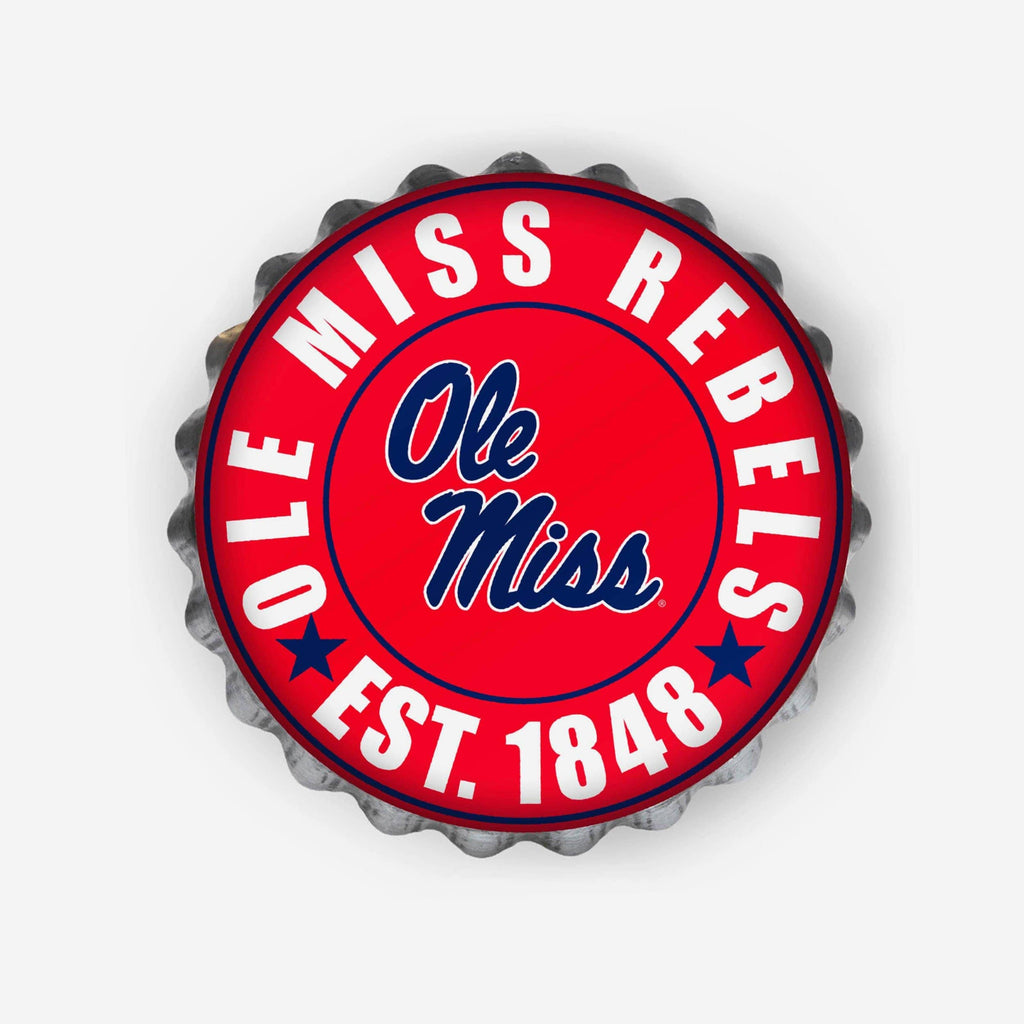 Ole Miss Rebels Bottle Cap Wall Sign FOCO - FOCO.com