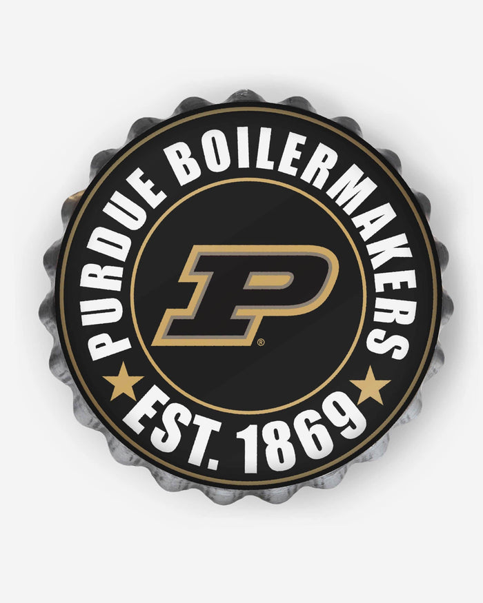 Purdue Boilermakers Bottle Cap Wall Sign FOCO - FOCO.com