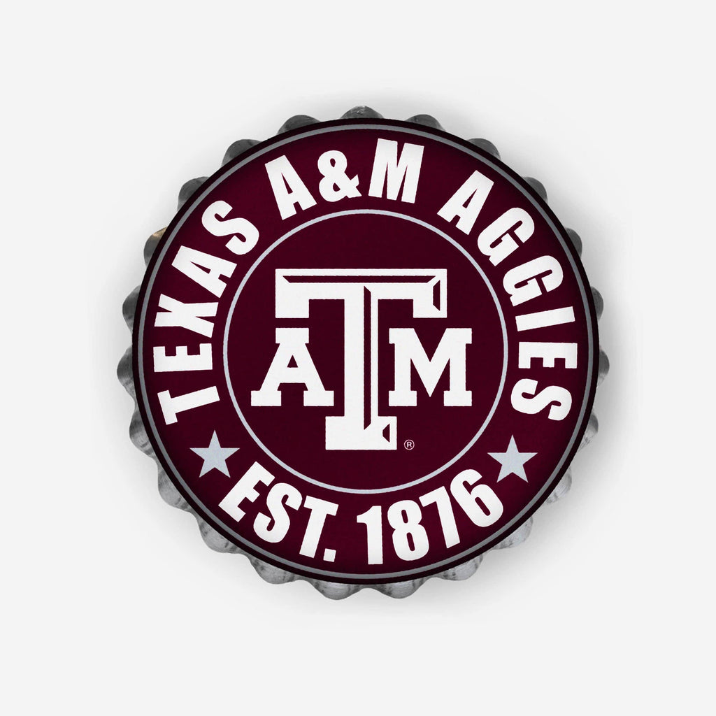 Texas A&M Aggies Bottle Cap Wall Sign FOCO - FOCO.com