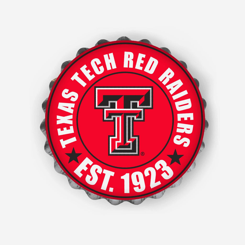 Texas Tech Red Raiders Bottle Cap Wall Sign FOCO - FOCO.com