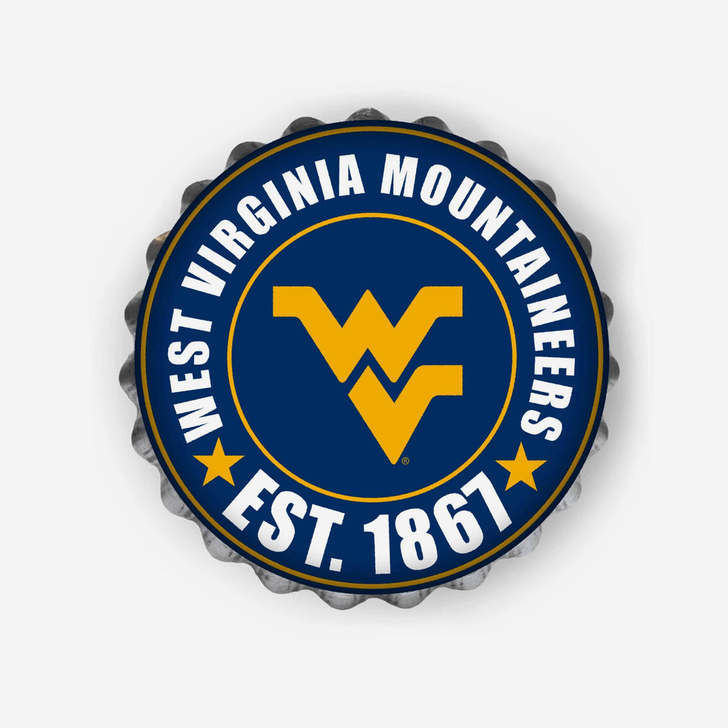 West Virginia Mountaineers Bottle Cap Wall Sign FOCO - FOCO.com