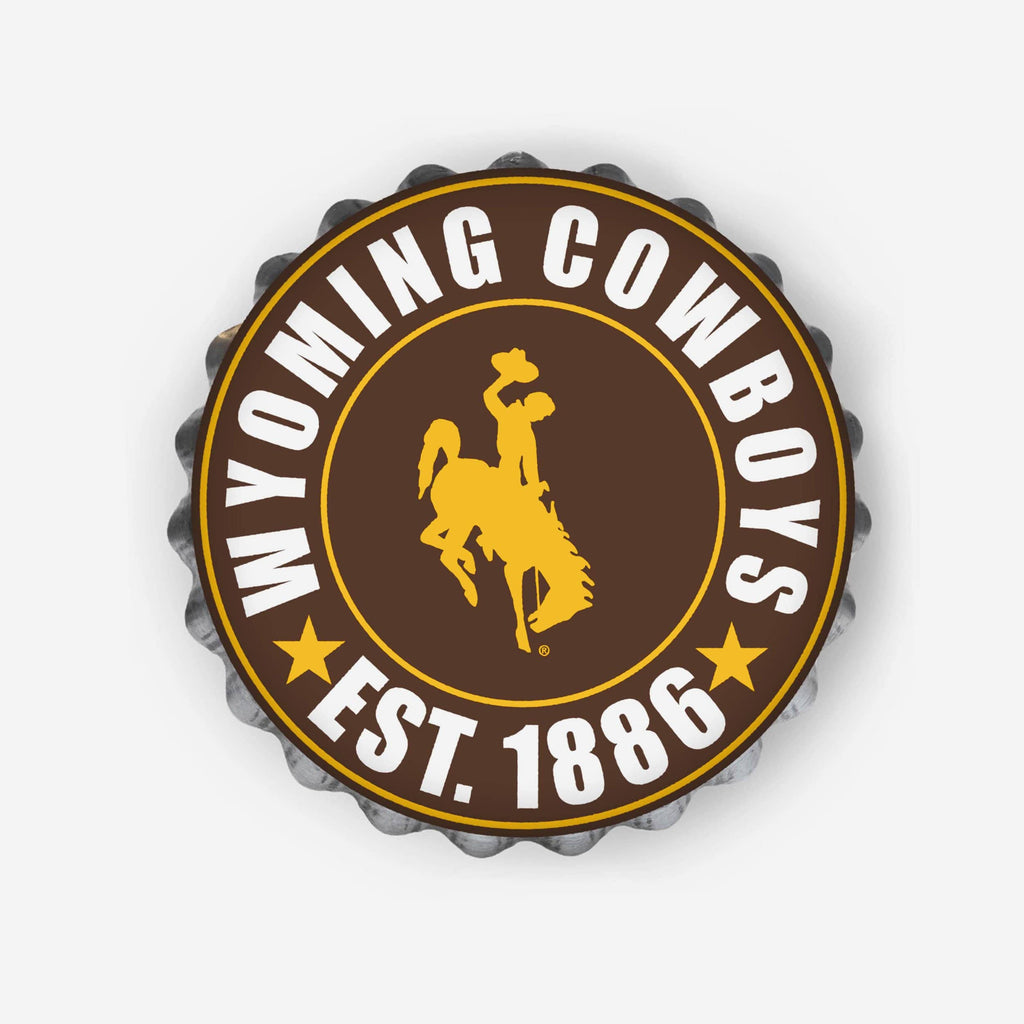 Wyoming Cowboys Bottle Cap Wall Sign FOCO - FOCO.com