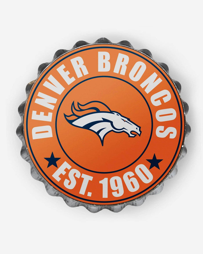 Denver Broncos Bottle Cap Wall Sign FOCO - FOCO.com