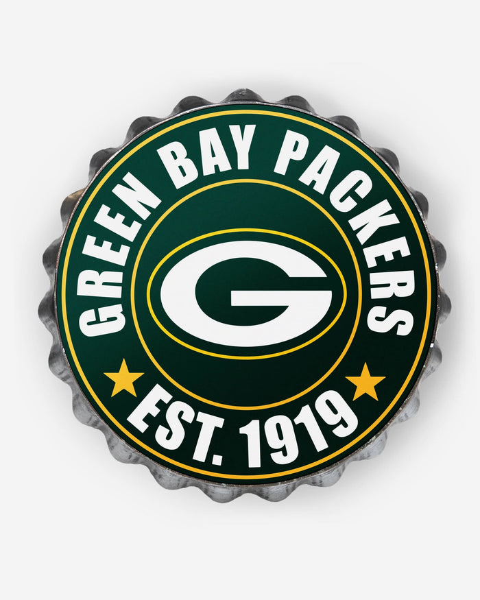 Green Bay Packers Bottle Cap Wall Sign FOCO - FOCO.com