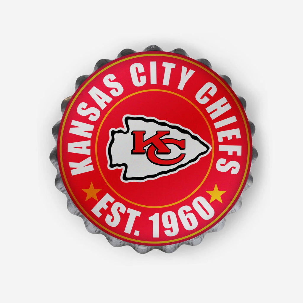 Kansas City Chiefs Bottle Cap Wall Sign FOCO - FOCO.com