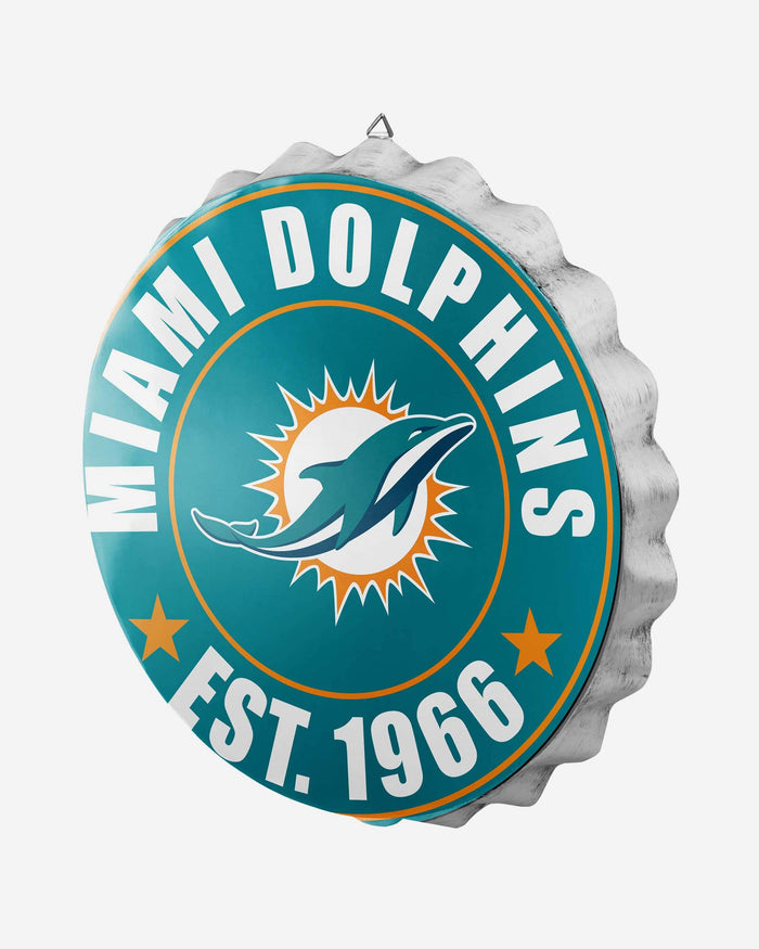 Miami Dolphins Bottle Cap Wall Sign FOCO - FOCO.com