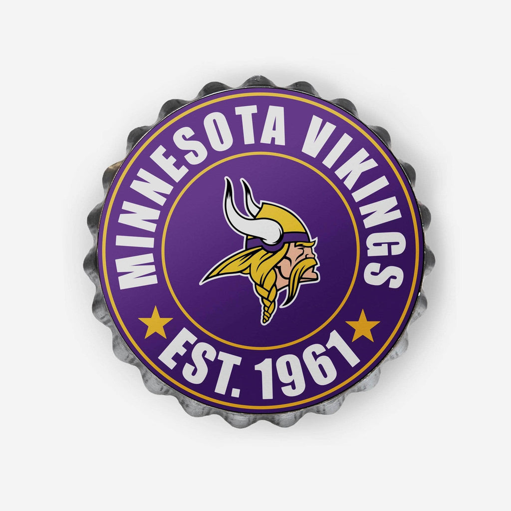 Minnesota Vikings Bottle Cap Wall Sign FOCO - FOCO.com