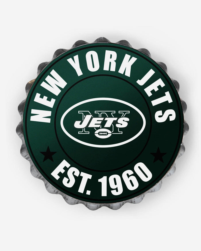 New York Jets Bottle Cap Wall Sign FOCO - FOCO.com