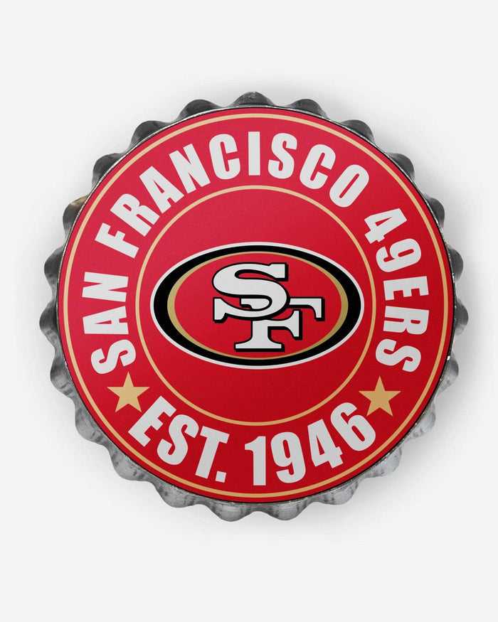 San Francisco 49ers Bottle Cap Wall Sign FOCO - FOCO.com