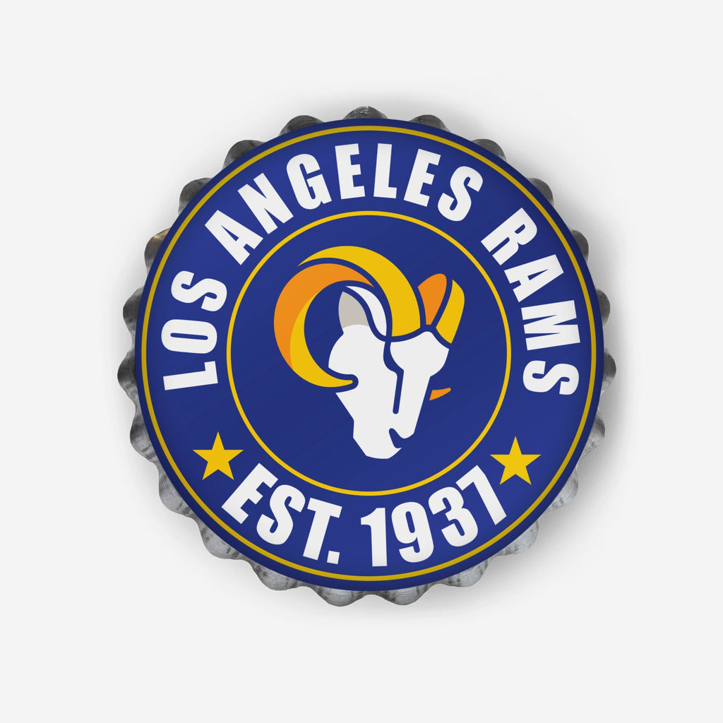 Los Angeles Rams Bottle Cap Wall Sign FOCO - FOCO.com