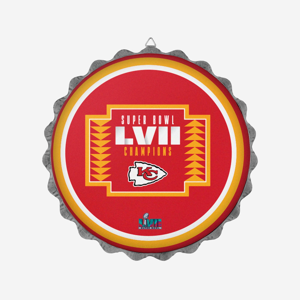 Kansas City Chiefs Super Bowl LVII Champions Bottle Cap Wall Sign FOCO - FOCO.com