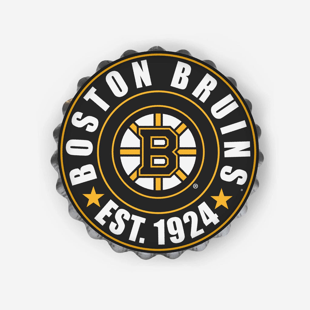 Boston Bruins Bottle Cap Wall Sign FOCO - FOCO.com