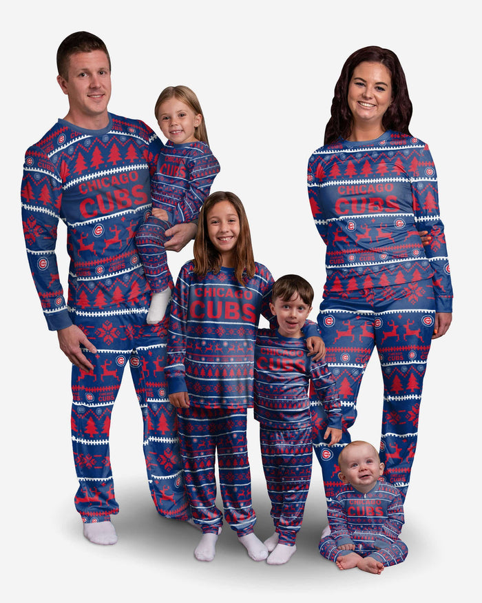 Chicago Cubs Youth Family Holiday Pajamas FOCO - FOCO.com