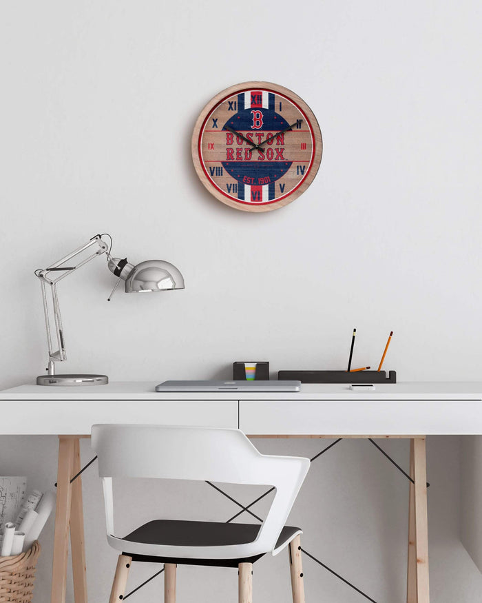 Boston Red Sox Barrel Wall Clock FOCO - FOCO.com