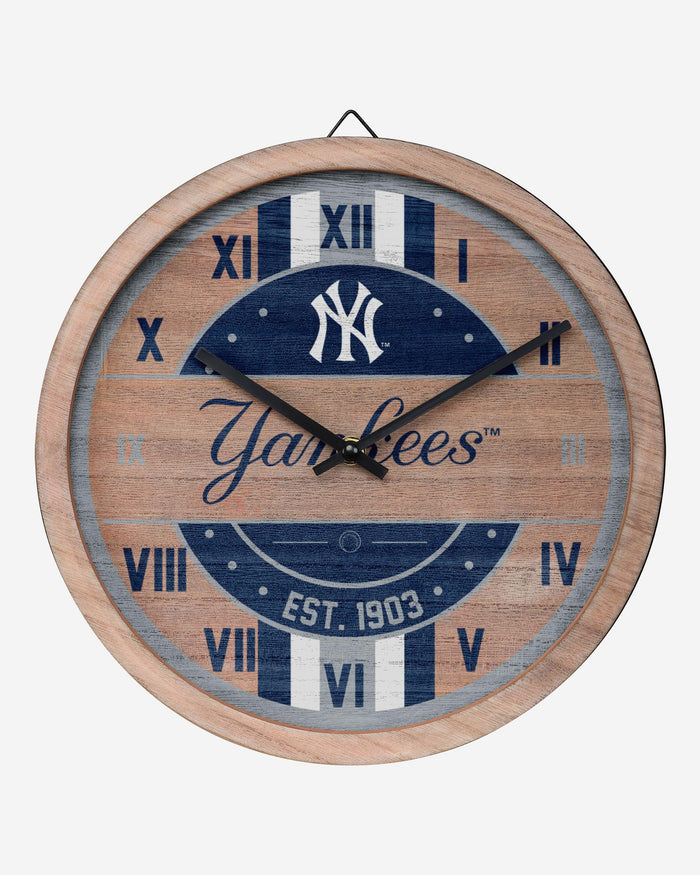 New York Yankees Barrel Wall Clock FOCO - FOCO.com