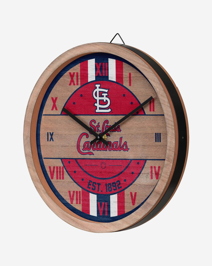 St Louis Cardinals Barrel Wall Clock FOCO - FOCO.com