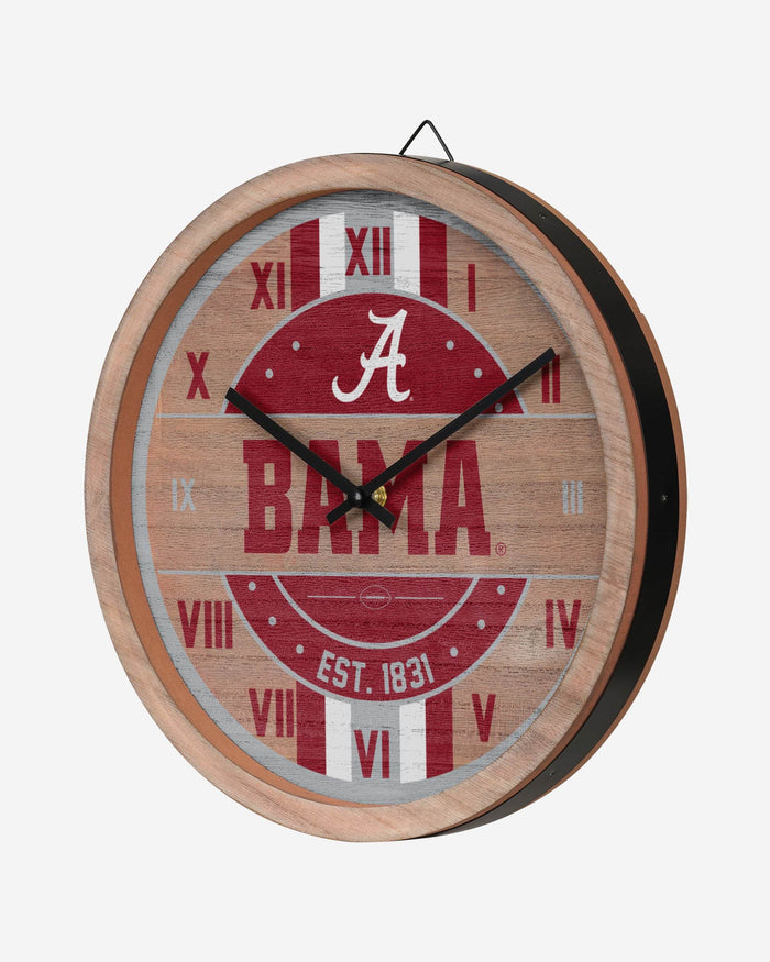 Alabama Crimson Tide Barrel Wall Clock FOCO - FOCO.com