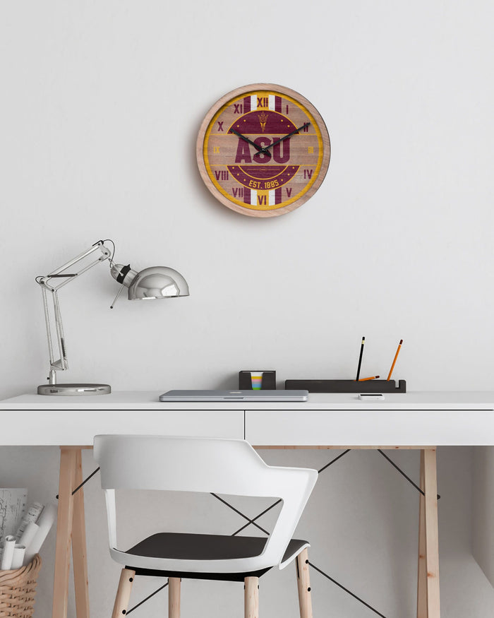 Arizona State Sun Devils Barrel Wall Clock FOCO - FOCO.com