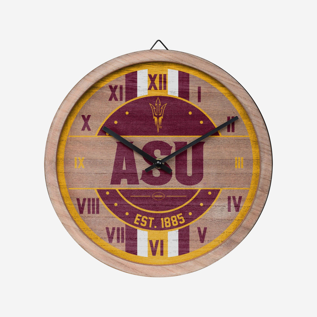 Arizona State Sun Devils Barrel Wall Clock FOCO - FOCO.com