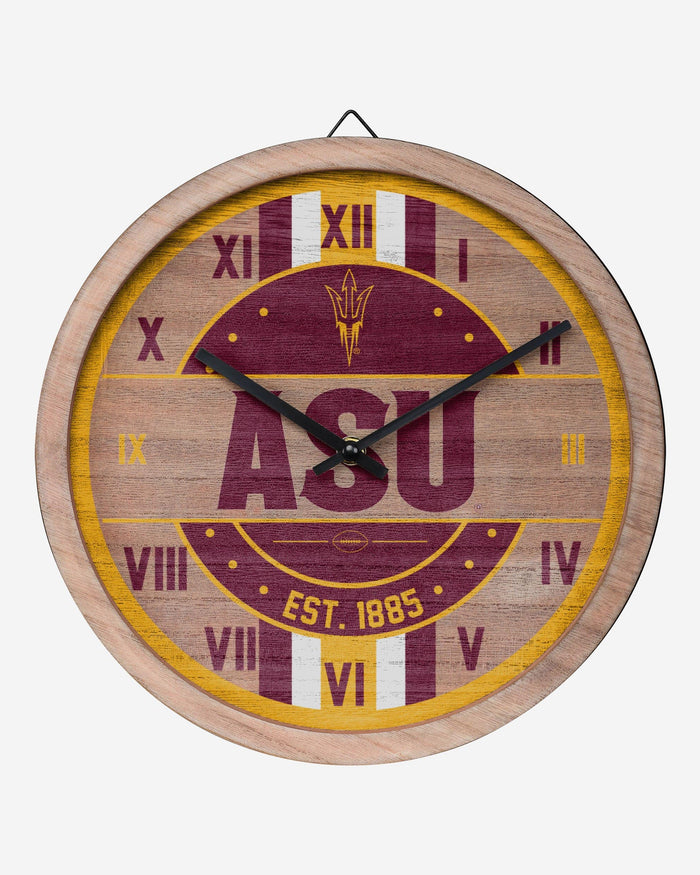 Arizona State Sun Devils Barrel Wall Clock FOCO - FOCO.com