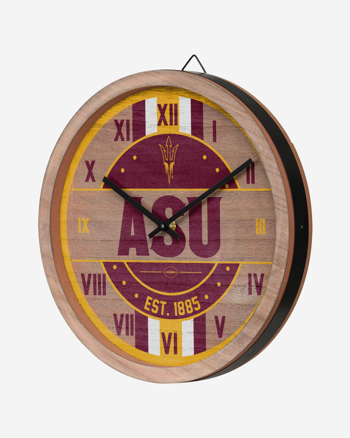 Arizona State Sun Devils Barrel Wall Clock FOCO - FOCO.com