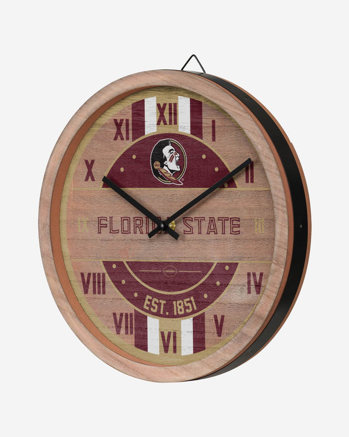 Florida State Seminoles Barrel Wall Clock FOCO - FOCO.com