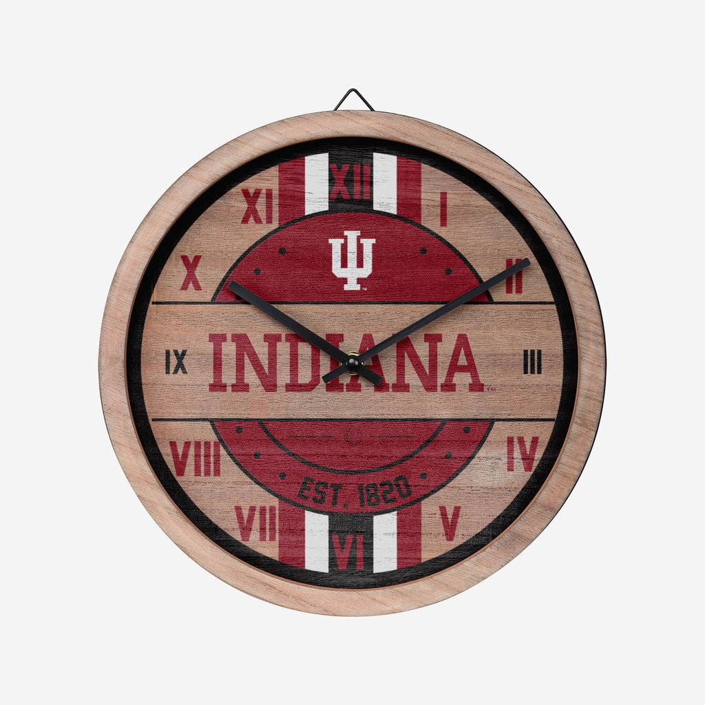 Indiana Hoosiers Barrel Wall Clock FOCO - FOCO.com