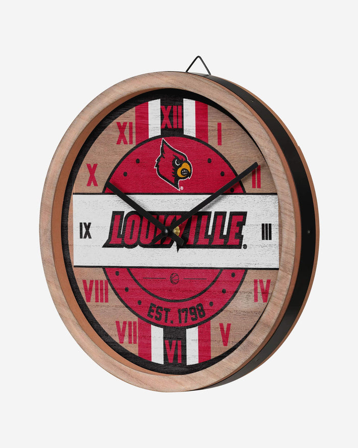 Louisville Cardinals Barrel Wall Clock FOCO - FOCO.com