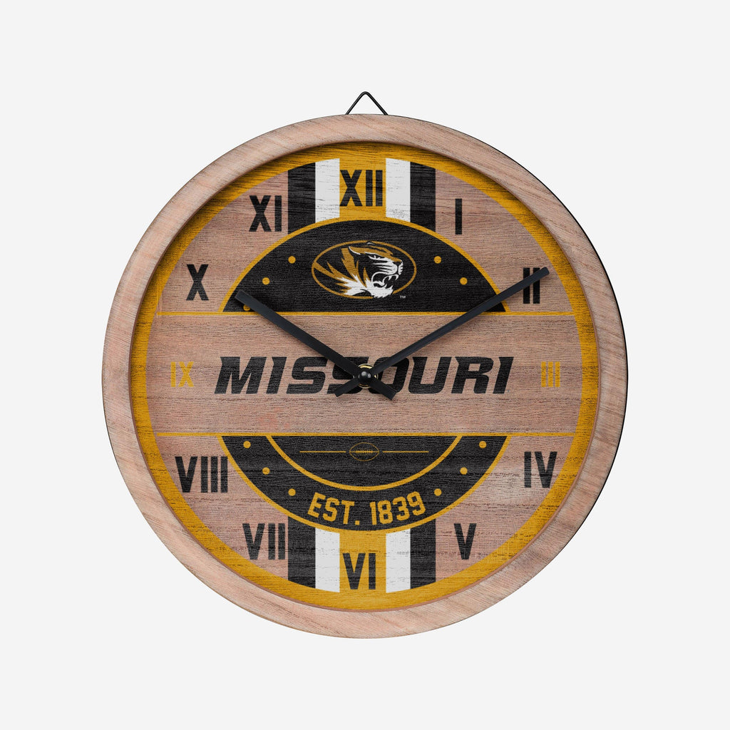 Missouri Tigers Barrel Wall Clock FOCO - FOCO.com