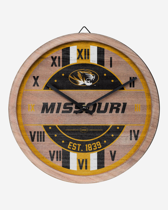 Missouri Tigers Barrel Wall Clock FOCO - FOCO.com