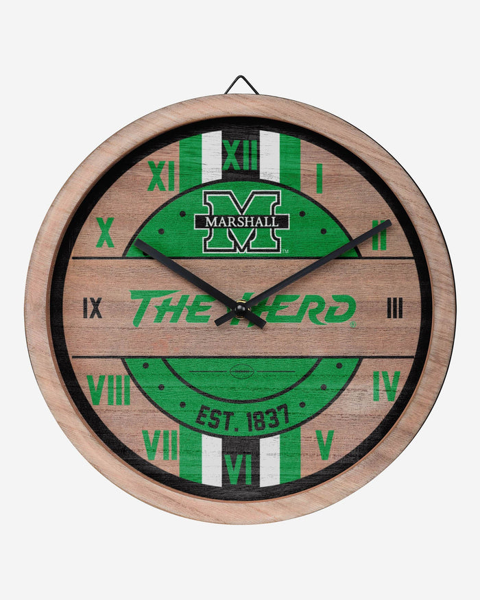 Marshall Thundering Herd Barrel Wall Clock FOCO - FOCO.com