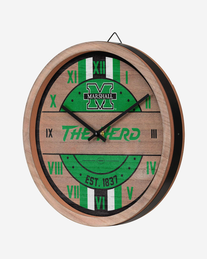 Marshall Thundering Herd Barrel Wall Clock FOCO - FOCO.com