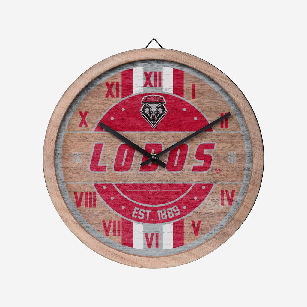 New Mexico Lobos Barrel Wall Clock FOCO - FOCO.com