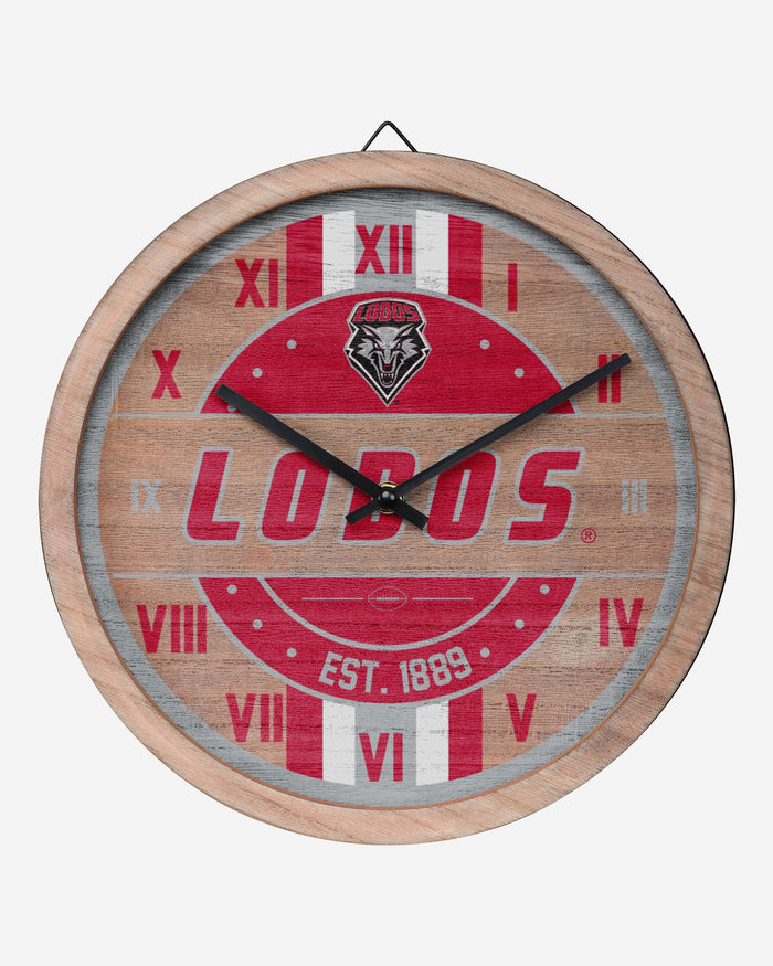 New Mexico Lobos Barrel Wall Clock FOCO - FOCO.com