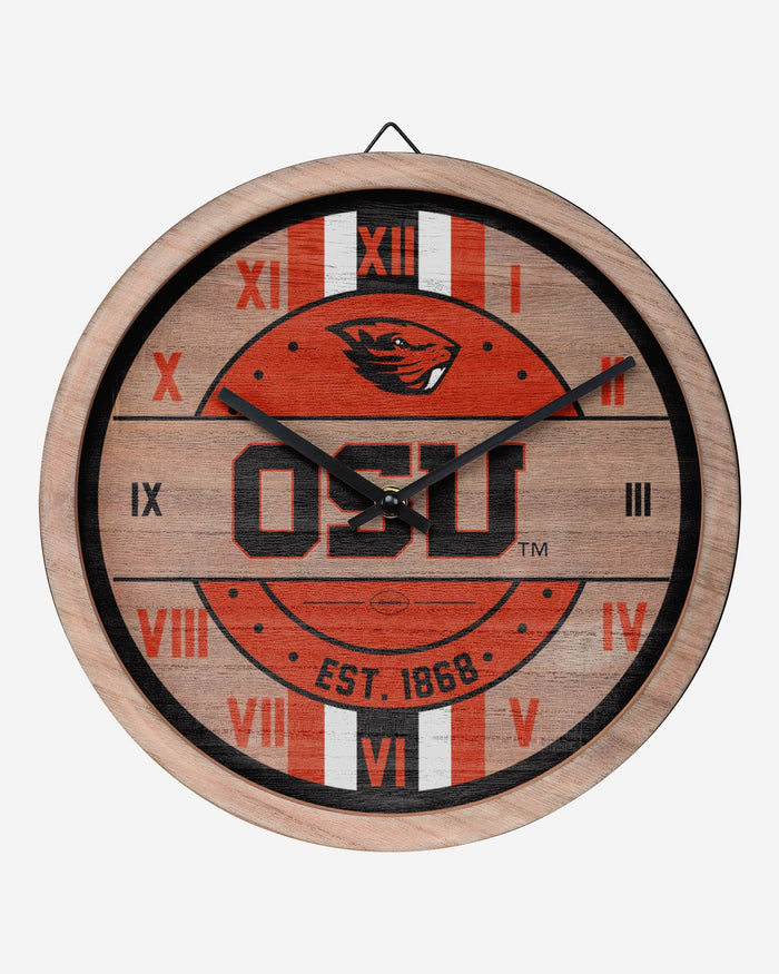 Oregon State Beavers Barrel Wall Clock FOCO - FOCO.com