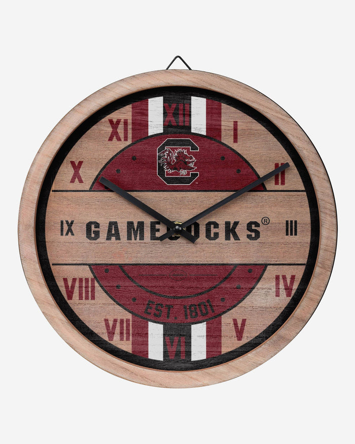 South Carolina Gamecocks Barrel Wall Clock FOCO - FOCO.com
