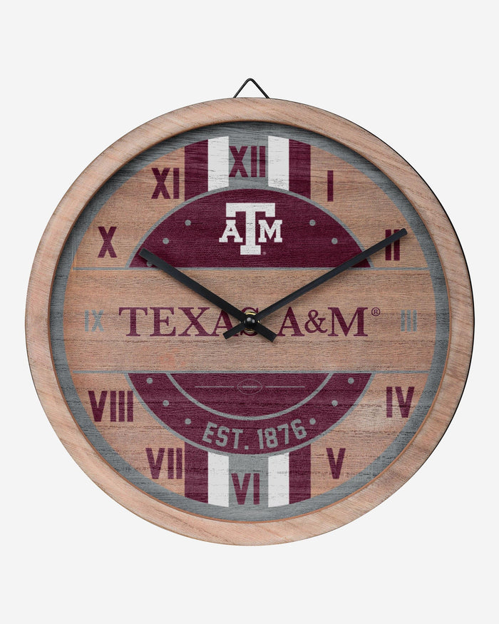 Texas A&M Aggies Barrel Wall Clock FOCO - FOCO.com