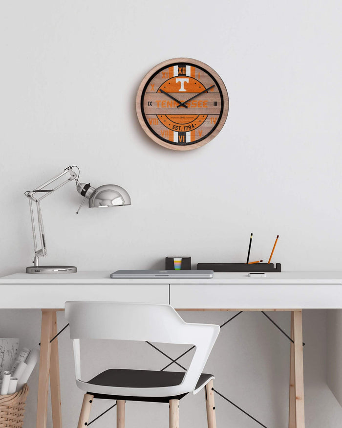 Tennessee Volunteers Barrel Wall Clock FOCO - FOCO.com