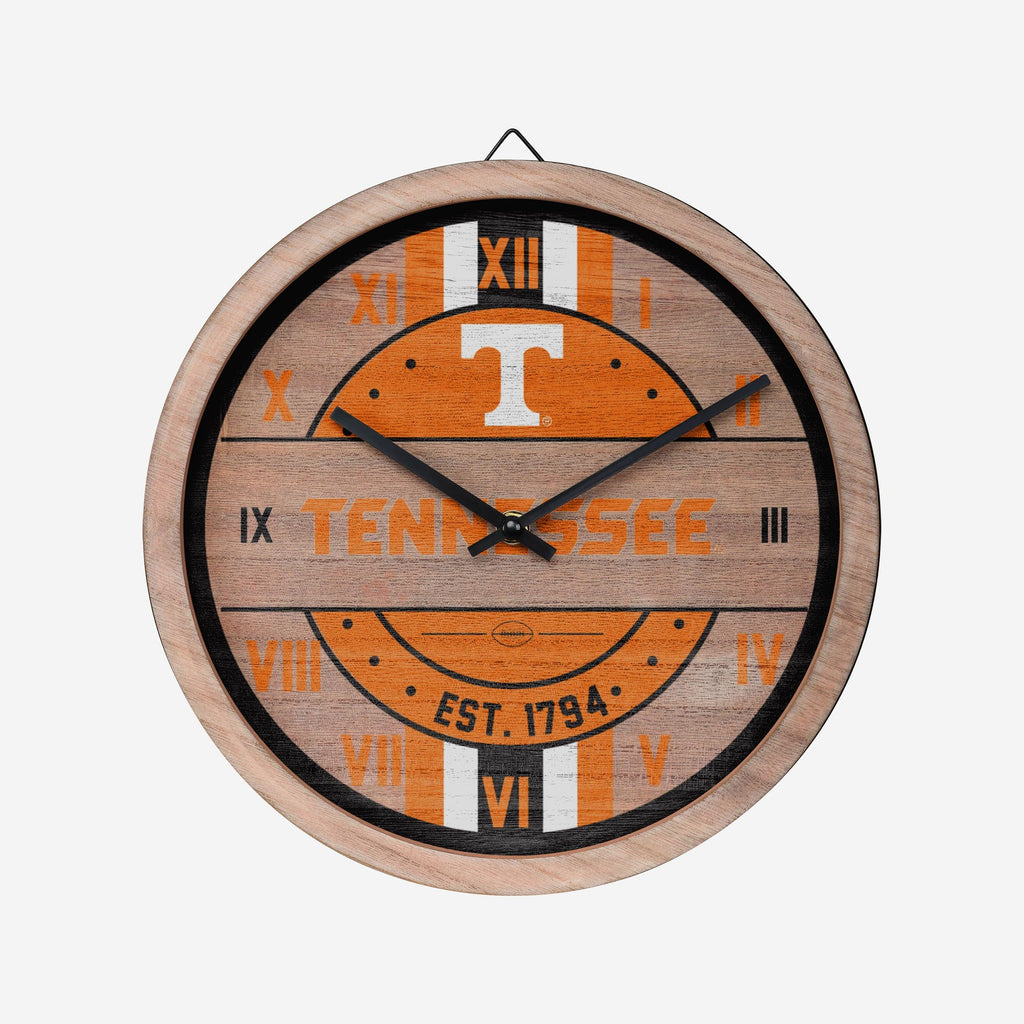 Tennessee Volunteers Barrel Wall Clock FOCO - FOCO.com