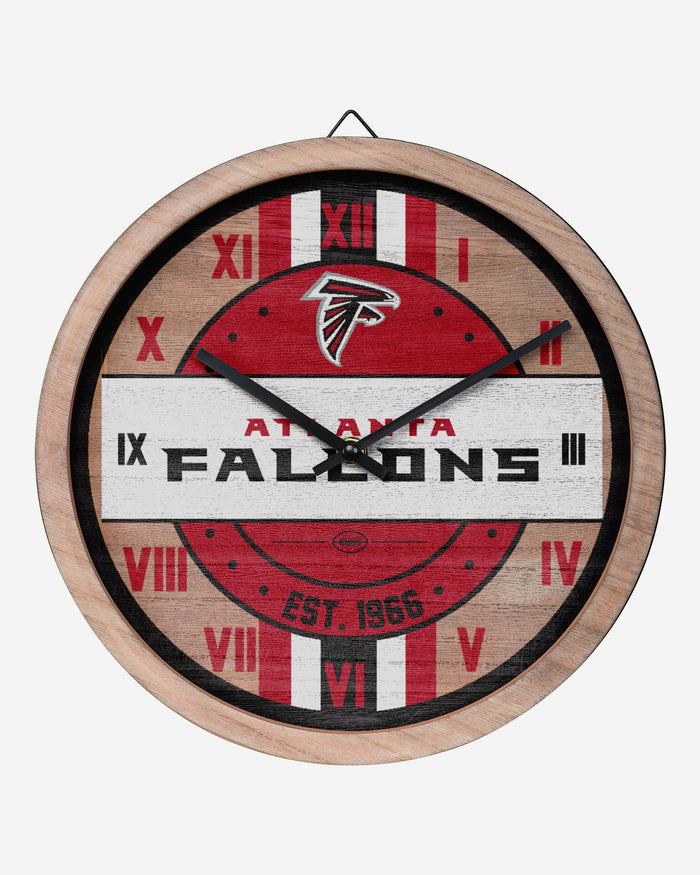 Atlanta Falcons Barrel Wall Clock FOCO - FOCO.com