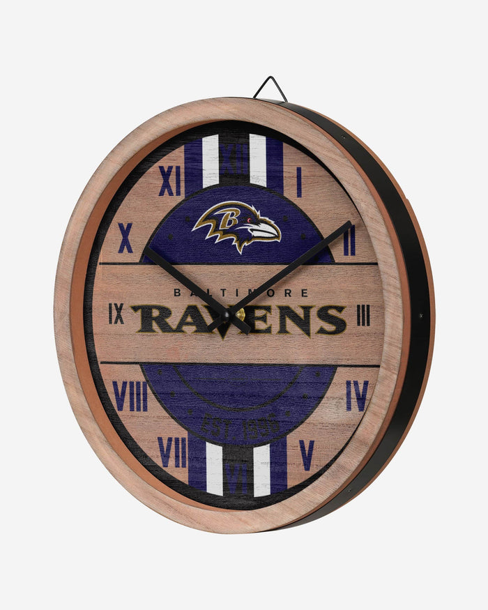 Baltimore Ravens Barrel Wall Clock FOCO - FOCO.com