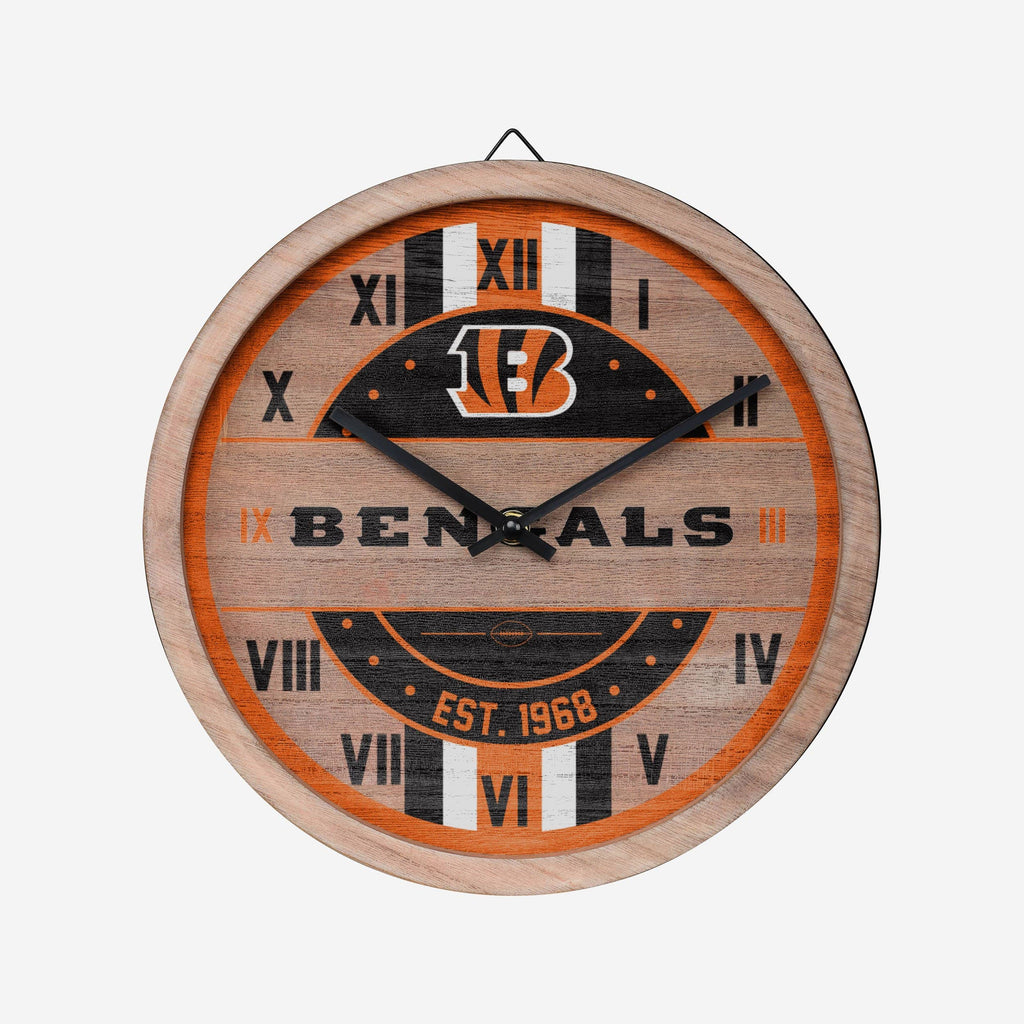 Cincinnati Bengals Barrel Wall Clock FOCO - FOCO.com