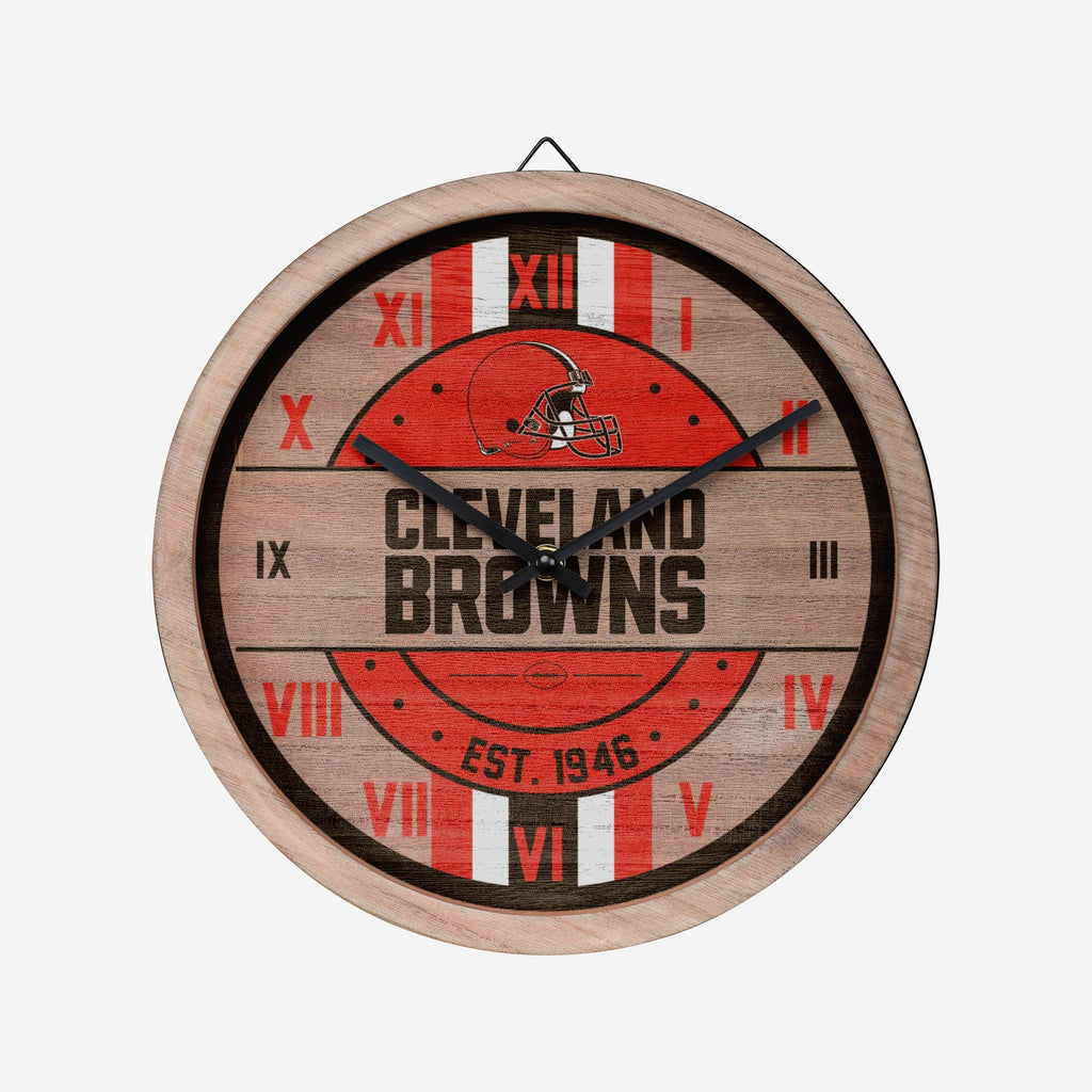 Cleveland Browns Barrel Wall Clock FOCO - FOCO.com