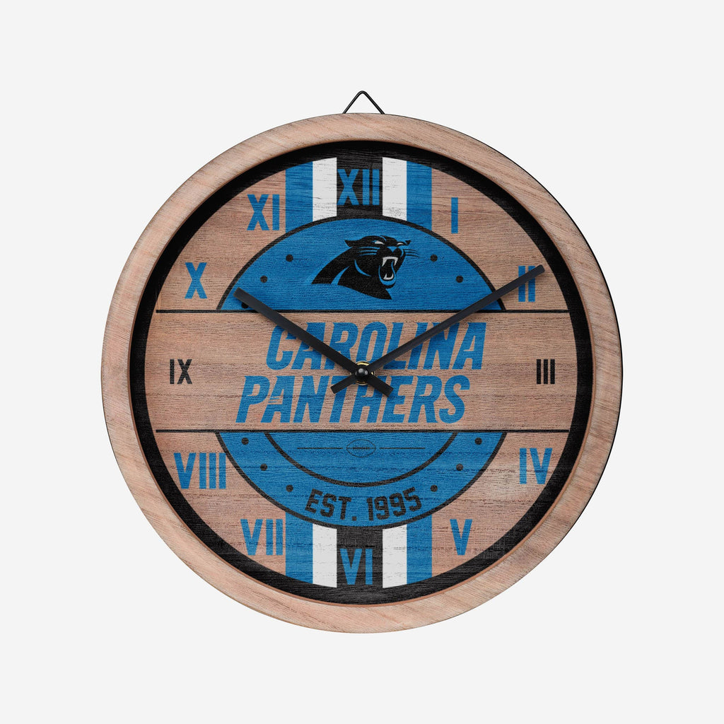 Carolina Panthers Barrel Wall Clock FOCO - FOCO.com