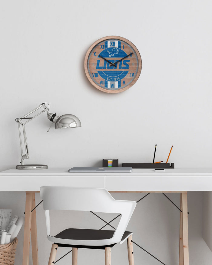 Detroit Lions Barrel Wall Clock FOCO - FOCO.com