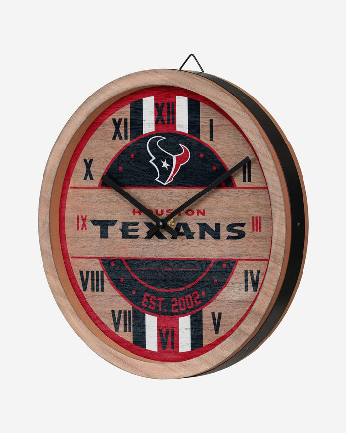 Houston Texans Barrel Wall Clock FOCO - FOCO.com