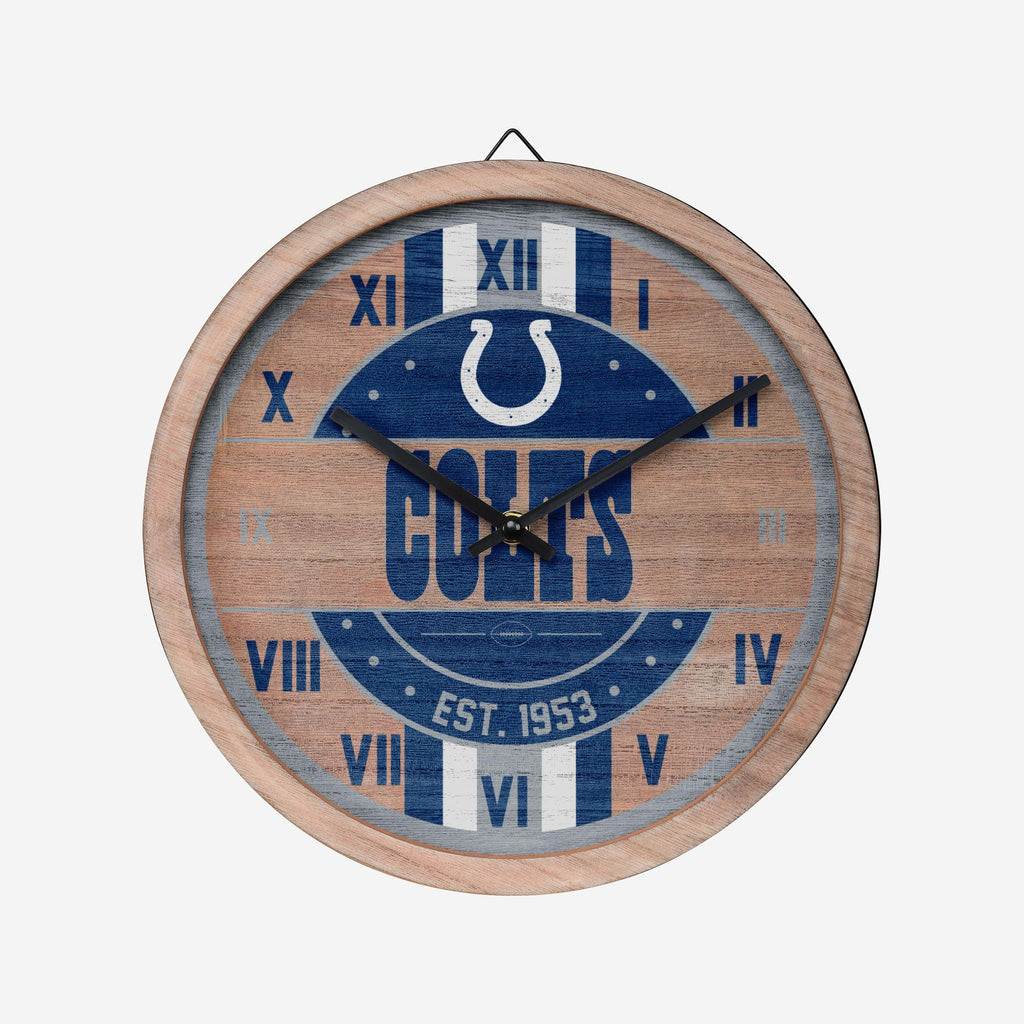 Indianapolis Colts Barrel Wall Clock FOCO - FOCO.com