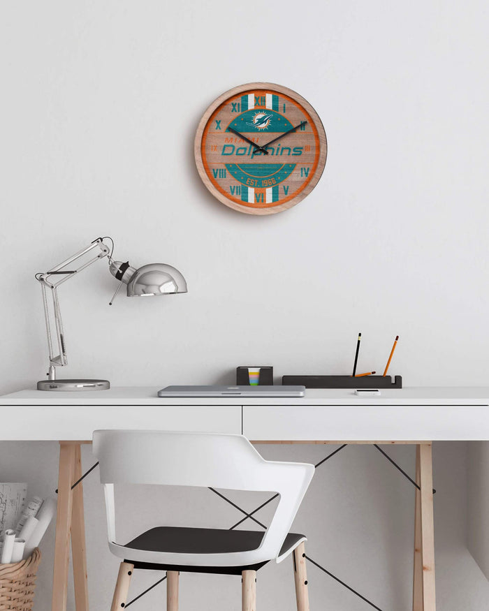 Miami Dolphins Barrel Wall Clock FOCO - FOCO.com