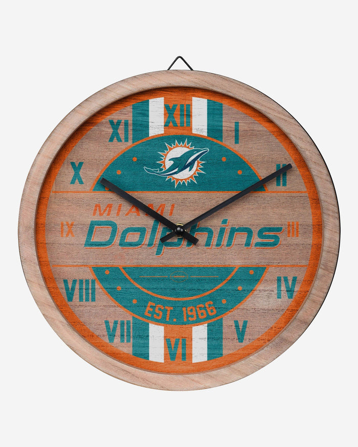 Miami Dolphins Barrel Wall Clock FOCO - FOCO.com