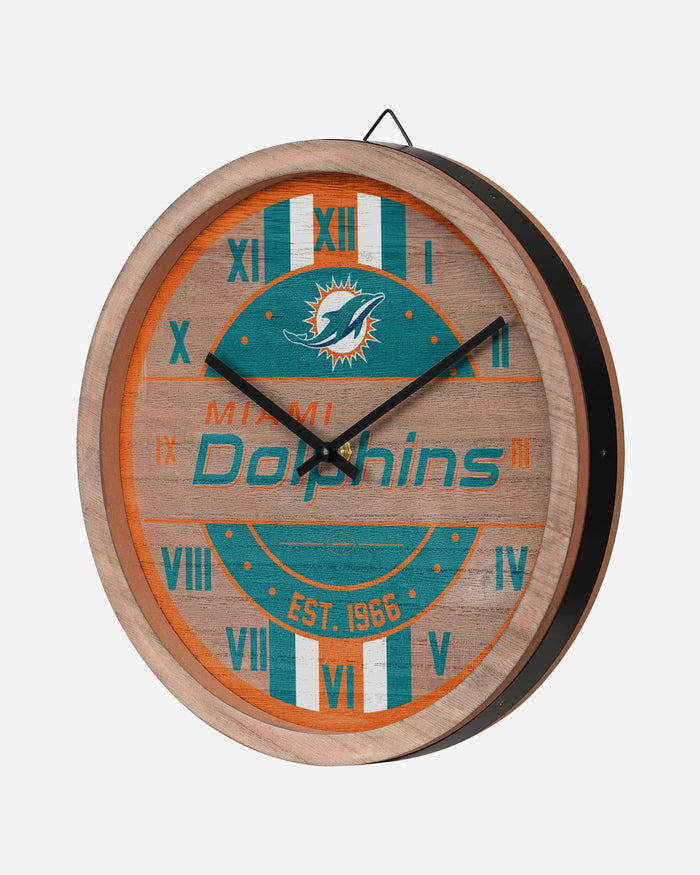 Miami Dolphins Barrel Wall Clock FOCO - FOCO.com